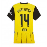 Camiseta Borussia Dortmund Maximilian Beier #14 Primera Equipación Replica 2024-25 para mujer mangas cortas